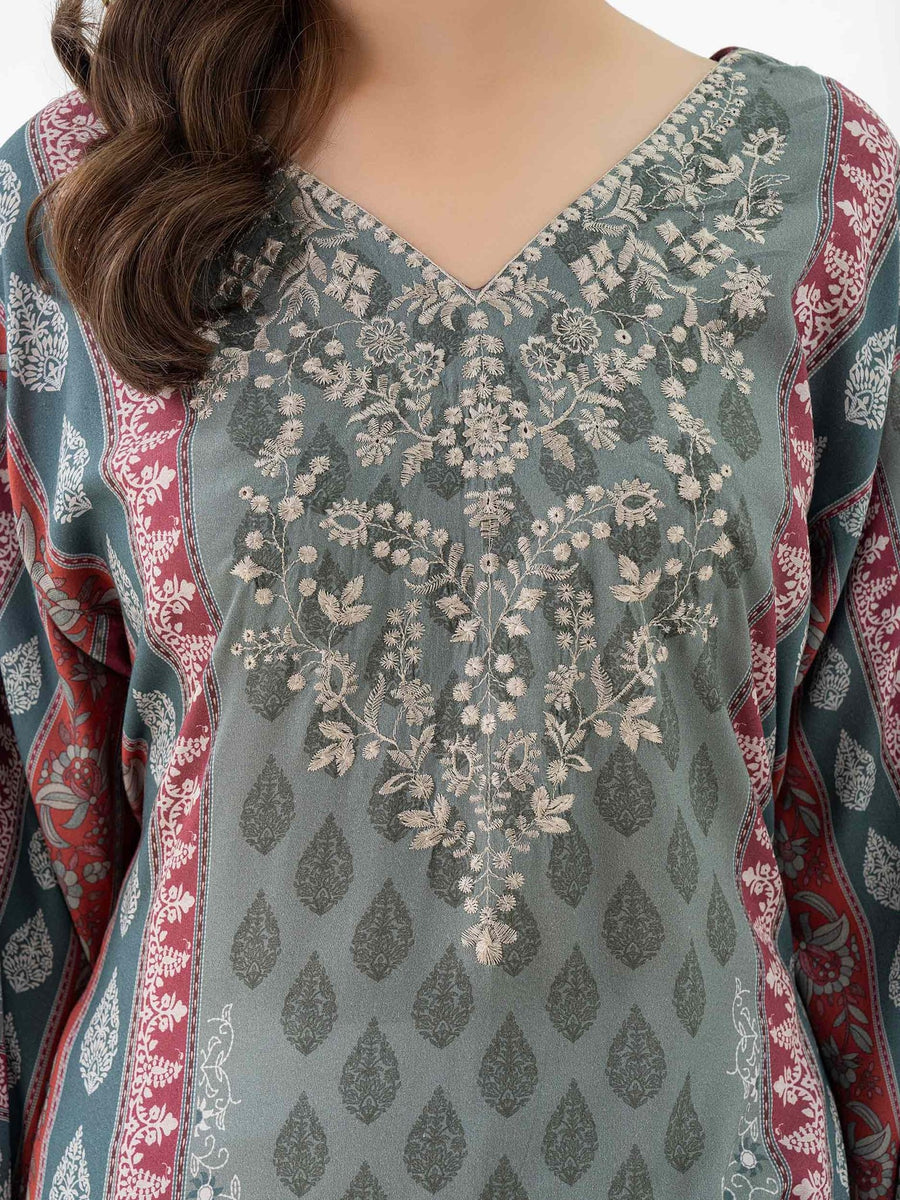 Viscose Shirt - Embroidered (Pret) - Pehnaawaa