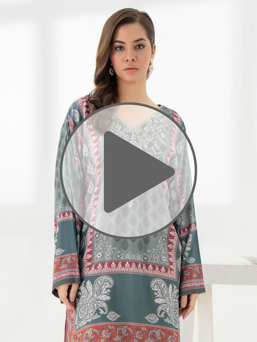Viscose Shirt - Embroidered (Pret) - Pehnaawaa