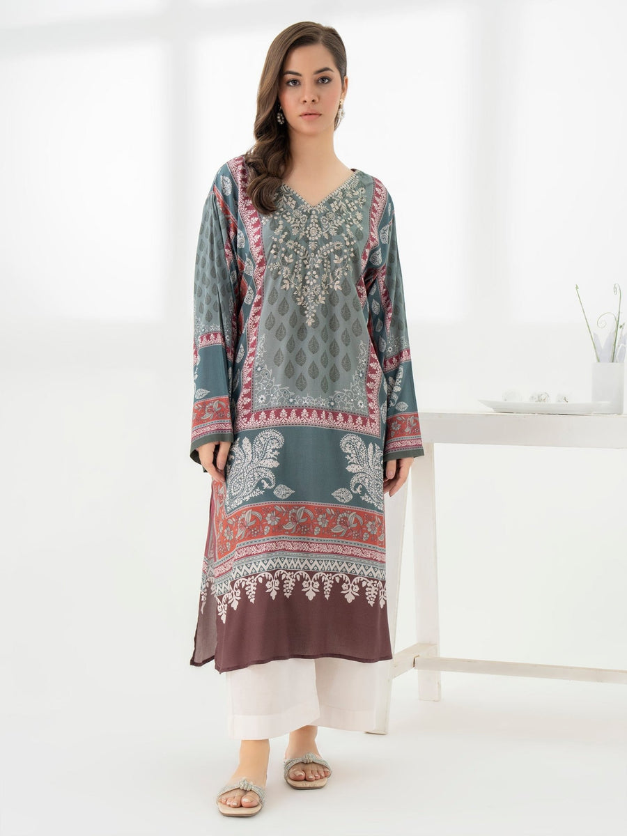 Viscose Shirt - Embroidered (Pret) - Pehnaawaa