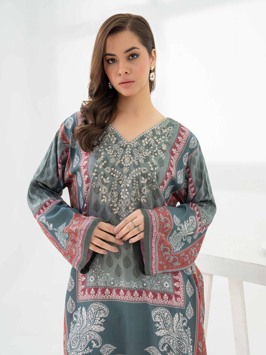 Viscose Shirt - Embroidered (Pret) - Pehnaawaa