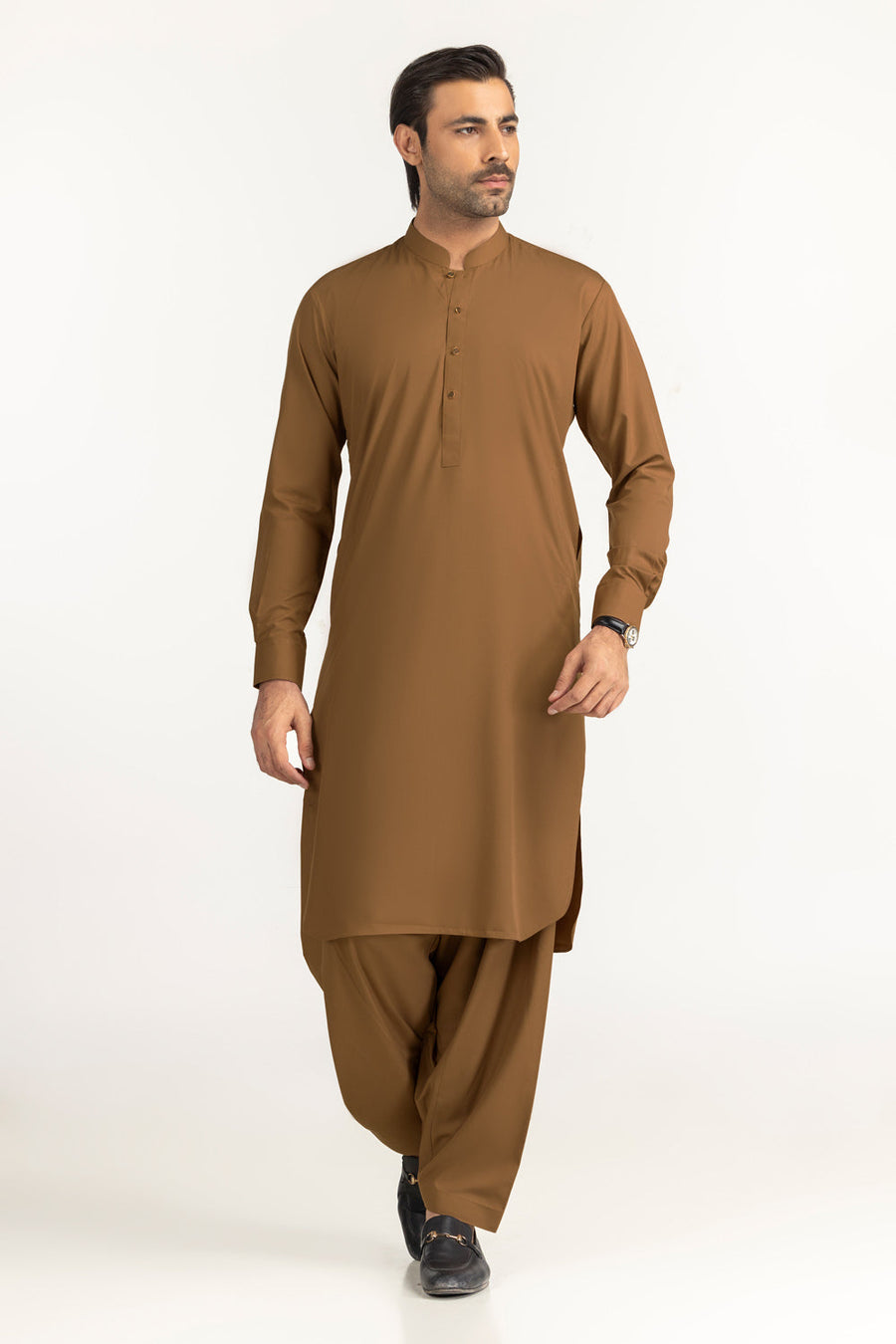 Ivory Cotton 2-Piece Kurta Set | Mandarin Collar - Pehnaawaa