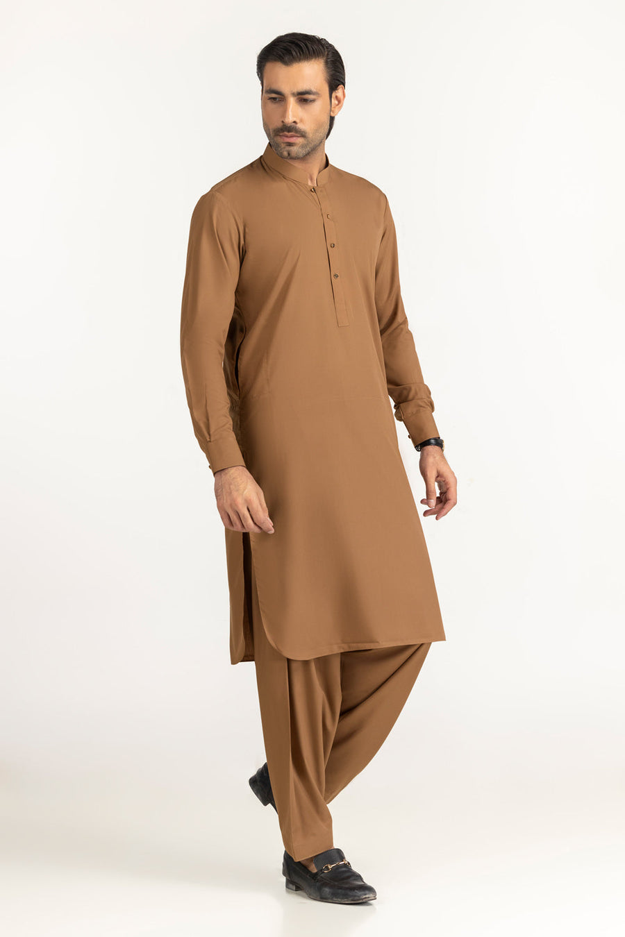Ivory Cotton 2-Piece Kurta Set | Mandarin Collar - Pehnaawaa