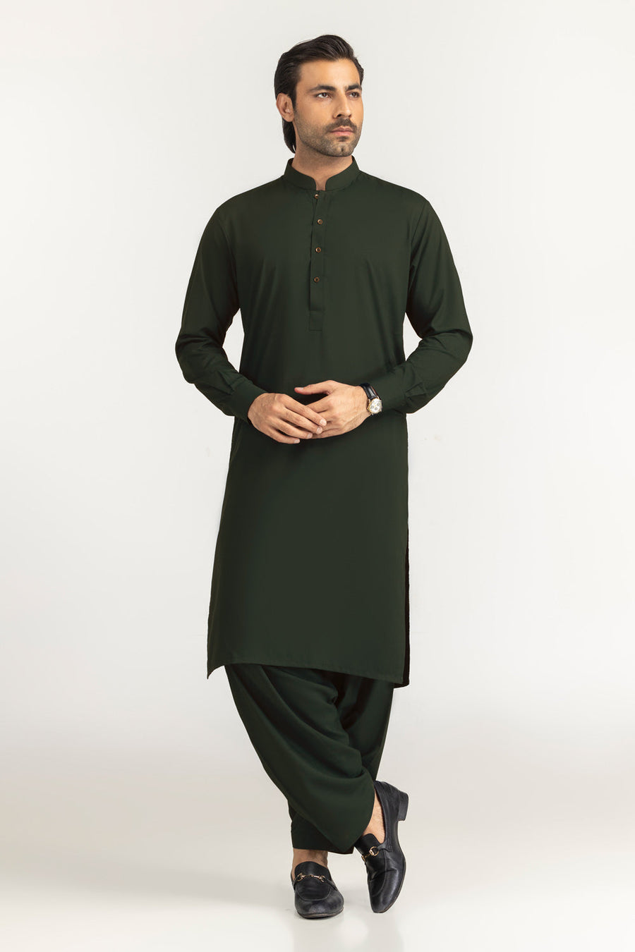 Off-White Cotton Lawn 2-Piece Men's Kurta | Mandarin Collar