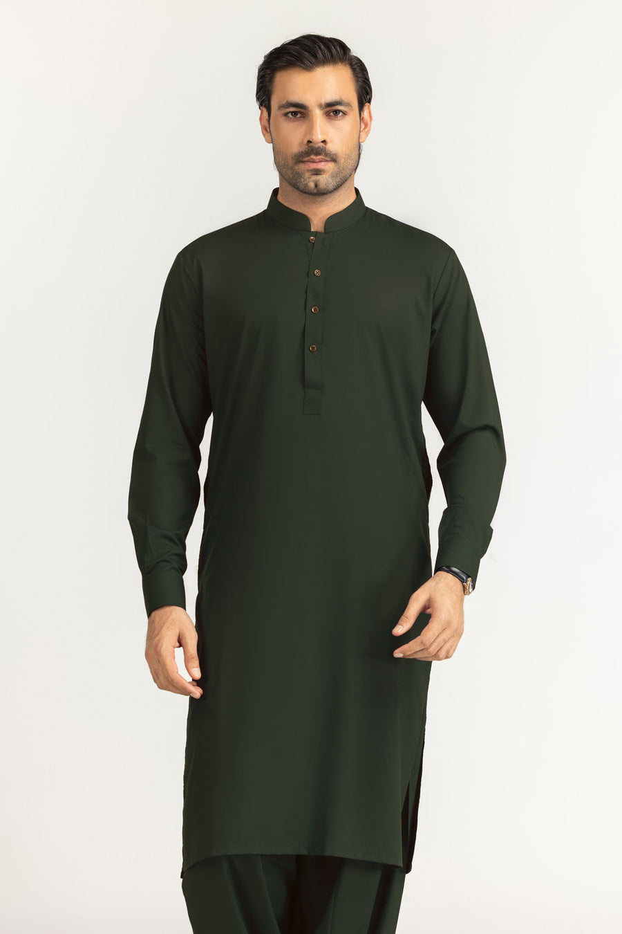 Off-White Cotton Lawn 2-Piece Men's Kurta | Mandarin Collar