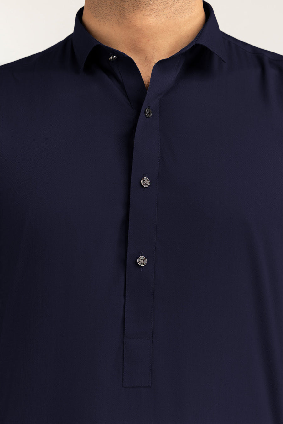 Off-White Cotton Lawn 2-Piece Men's Kurta | Mandarin Collar