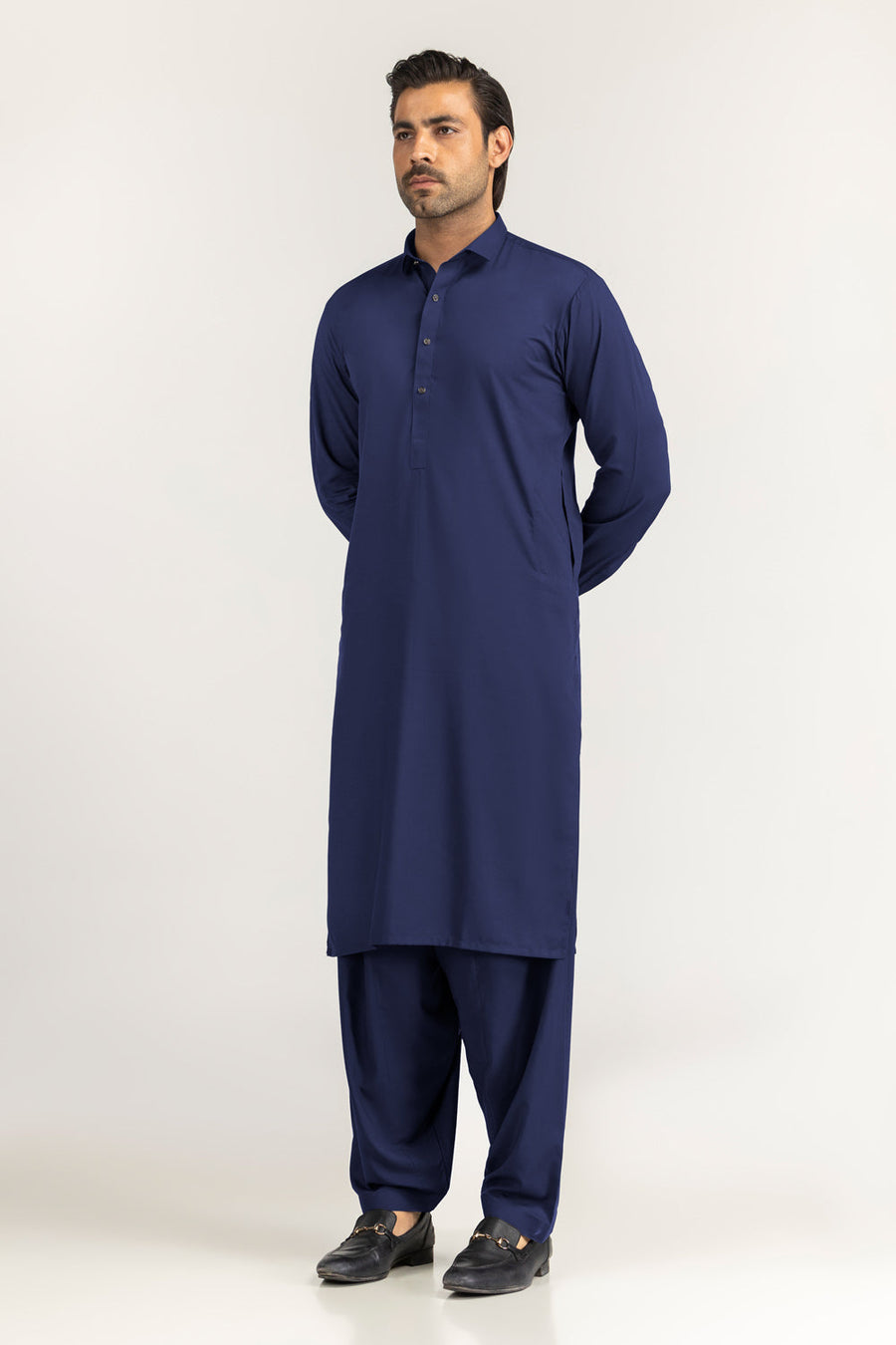 Off-White Cotton Lawn 2-Piece Men's Kurta | Mandarin Collar