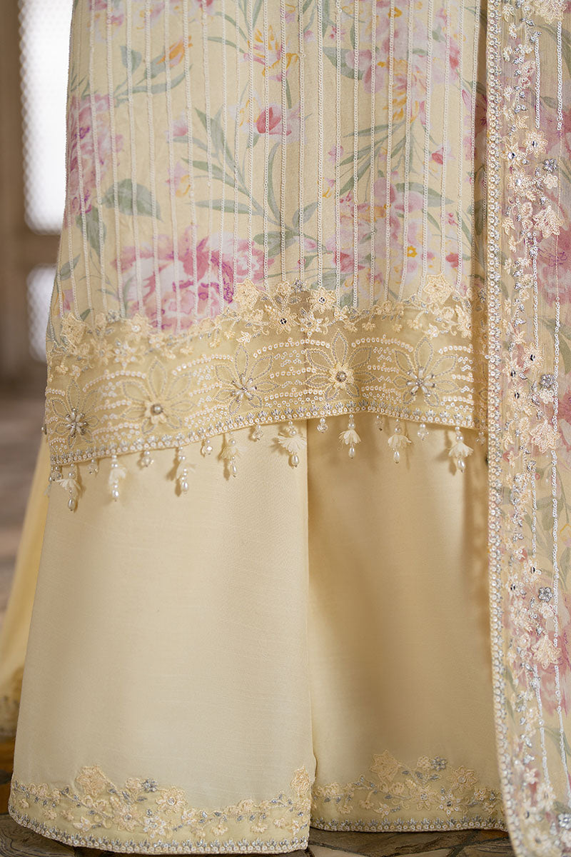 MUTED CELADON-3PC SILK EMBROIDERED PRET - Pehnaawaa