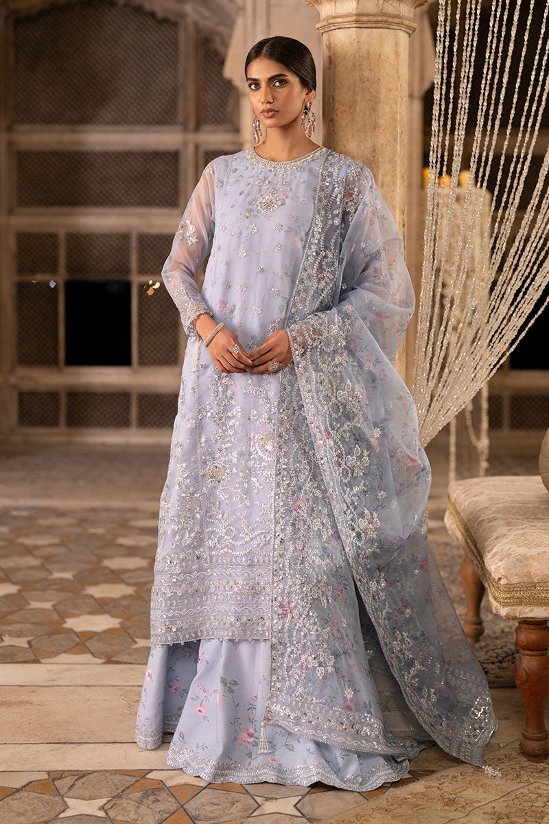 AMETHYST DUSK-3PC ORGANZA EMBROIDERED PRET - Pehnaawaa