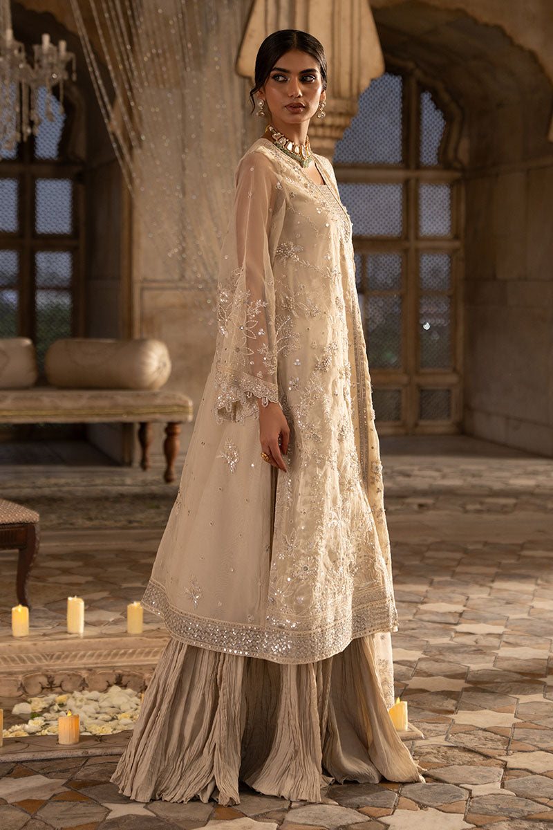 PEBBLE GLAM-3PC ORGANZA EMBROIDERED PRET - Pehnaawaa