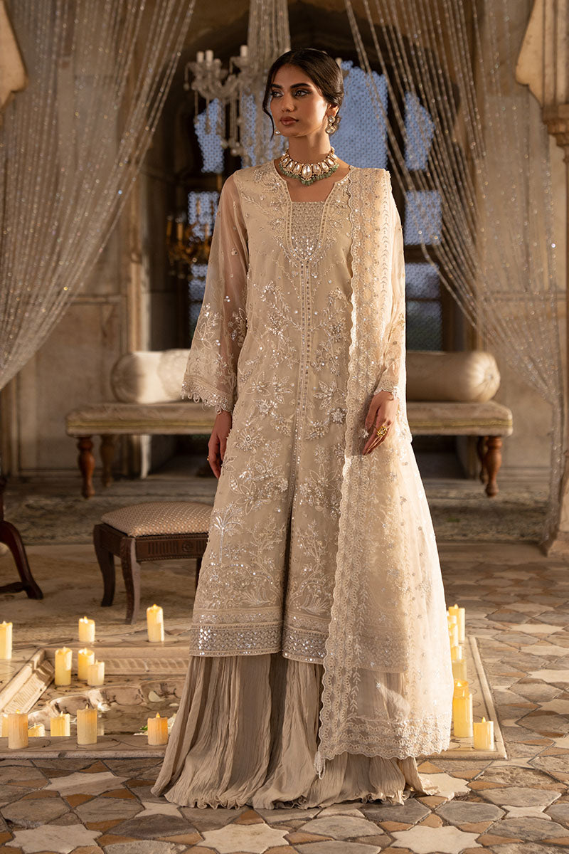 PEBBLE GLAM-3PC ORGANZA EMBROIDERED PRET - Pehnaawaa