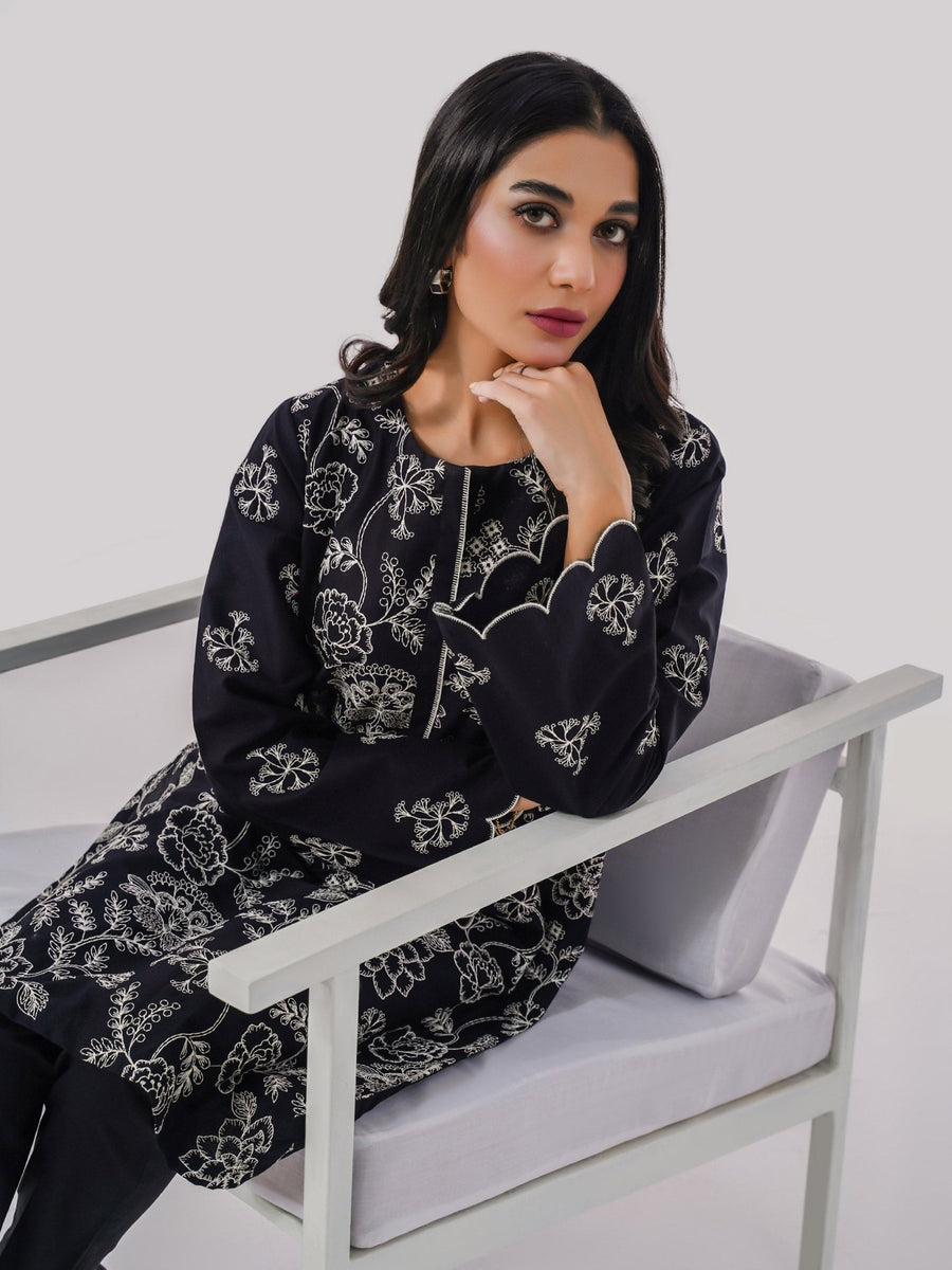 Winter Cotton Shirt - Embroidered(Pret) - Pehnaawaa