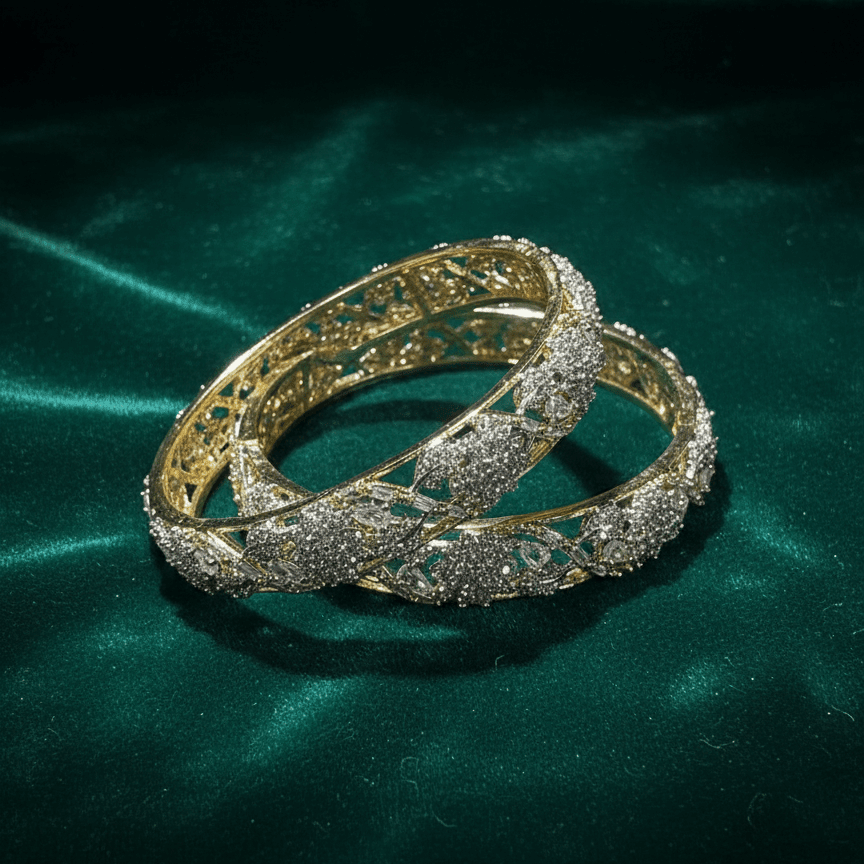 Zirconia Regal Two - Tone Cuffs - Pehnaawaa